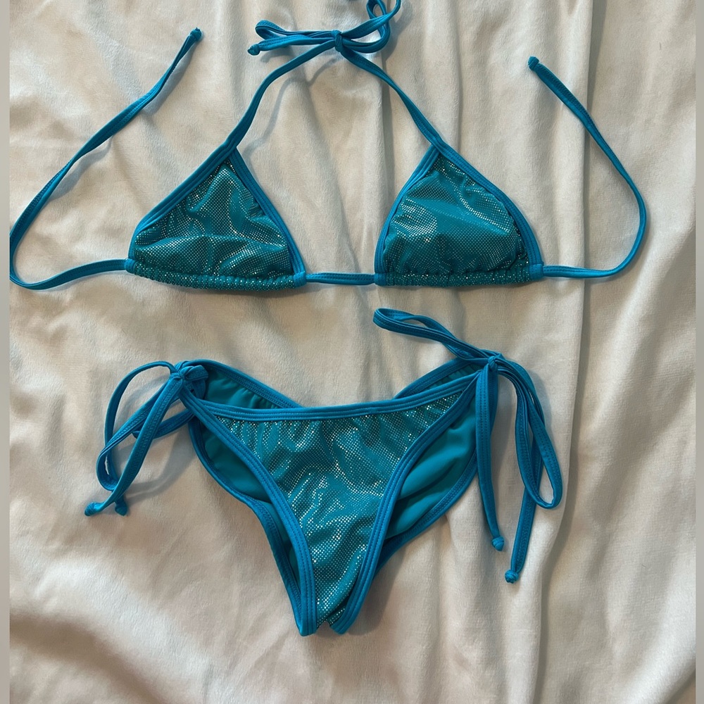 ChynnaDolls Teal sparkle bikini